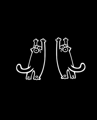 Simons cat vinyl decal - cat, x2