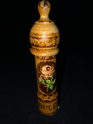 Retro bulgarian wooden perfume - bulgarian,