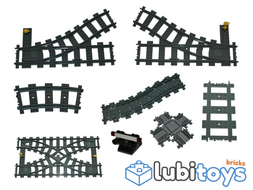Lego railway train straight - rc,