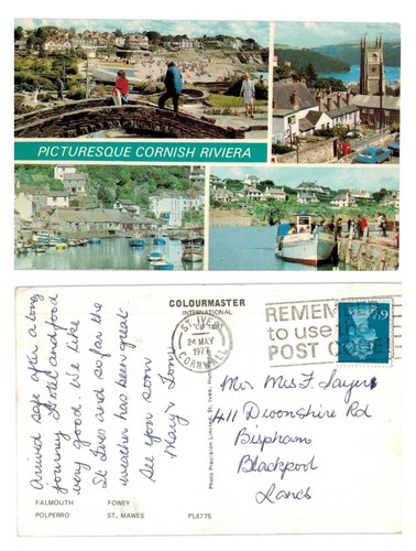 Postcard picturesque cornish - postcard,