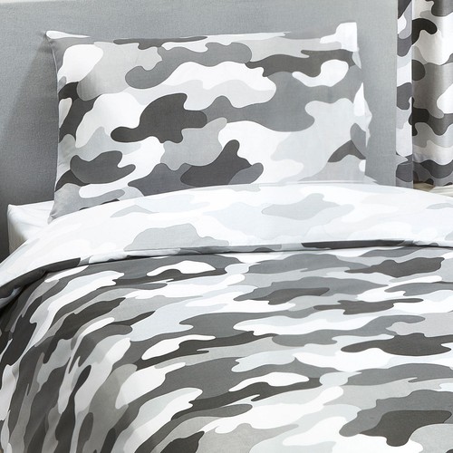 Grey army camouflage single - grey,
