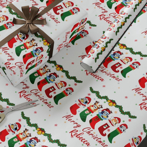 Christmas personalized bluey - christmas,