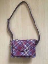 Ness of Scotland Purple Plaid Tweed Check Crossbody Body Bag