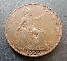 1920 Penny - King George V - British Bronze Coin
