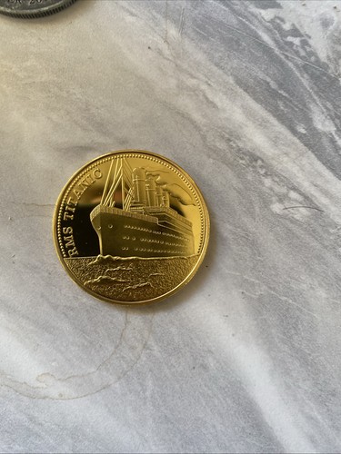Titanic gold coin - gold, collectible
