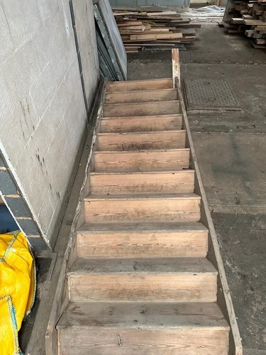 Timber staircase straight run - timber,