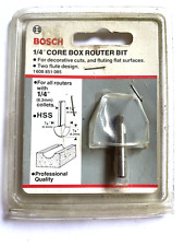 BOSCH 1/4" Core Box Router Bit for decorative cuts - HSS - New Old Stock