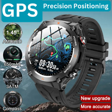 Waterproof Smart Watch GPS Fitness Tracker AMOLED Bluetooth Call Men Women