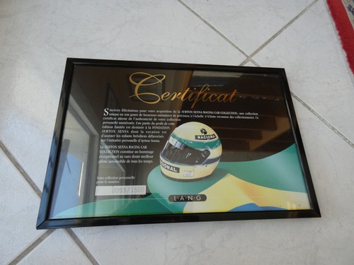 Ayrton senna certificate - ayrton, frame