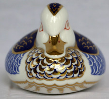 ROYAL CROWN DERBY ‘DUCK' PAPERWEIGHT - XLIX 1986 GOLD STOPPER IN ORIGINAL BOX