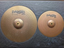 Pair Of Paiste 101 Cymbals 18" Crash/Rise & 13" High Hat Top 