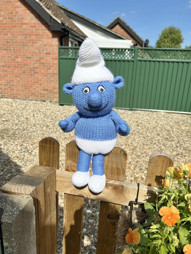 Little blue man pattern - little, addi