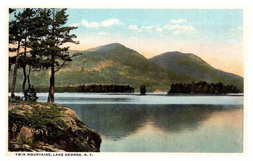 Postcard water scene lake - postcard,