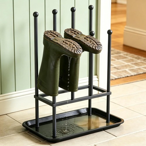 Pair walking boot - boot, rack