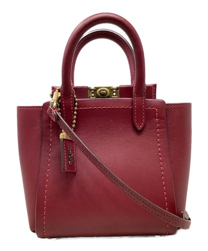 Coach handbag leather - leather, red