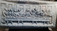 last supper glass  plaque with