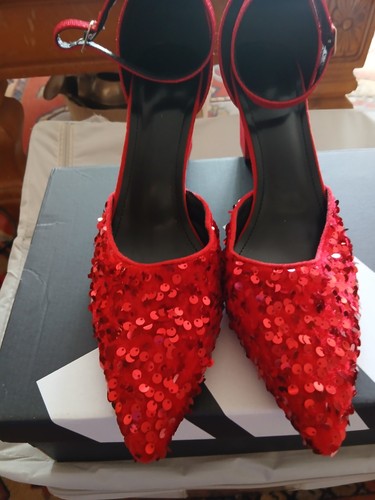 Red evening shoes - and, set