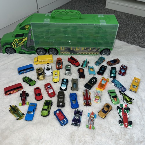 Toy car transporter truck - car,