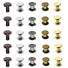 DIY Flat Belt Screw Leather Craft Chicago Stud Heads Nail Brass Solid Rivet