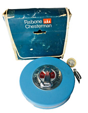 Ruler Tape Measure Rabone Chesterman Reel Fibron 10m in box Vintage ra