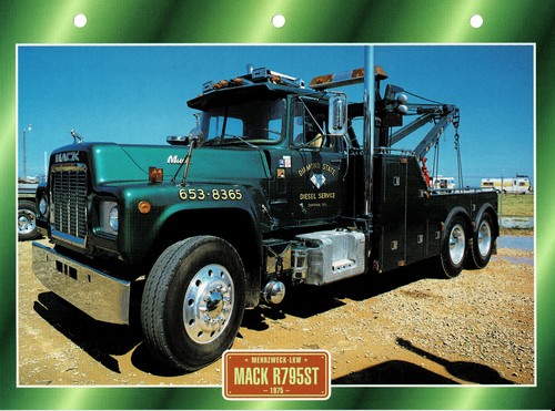 Mack r795st 1975 info card - mack,