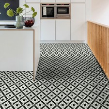 Black & Grey Star Pattern Tile