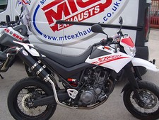 YAMAHA XT660R XT660X 2004-Stainless Black round ROAD LEGAL Performance Exhausts