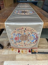 Chinese Silk Table Runner With