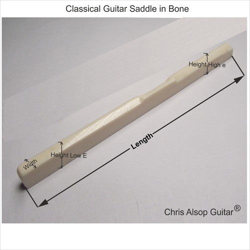 Classical guitar bone saddle - guitar,