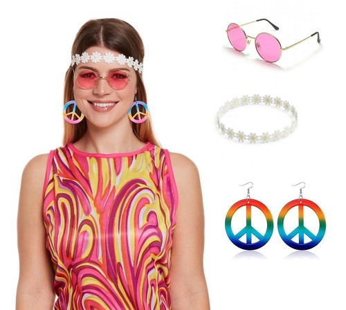 Pcs hippie set 60s fancy - 4,