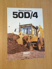 PRE USED MASSEY - FERGUSON 50 D 4 COLOUR FARMING BACKHOE LOADER BROCHURE VGC