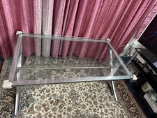 Large Glass And Metal Coffee