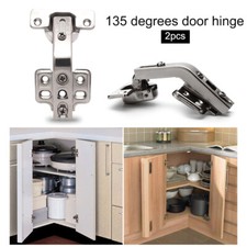 Soft Close Kitchen Cupboard Cabinet Door Hinges Slow Shut Full overlay Silver