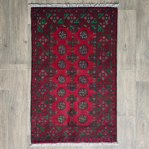 Red afghan aqcha rug 130x79cm - afghan,