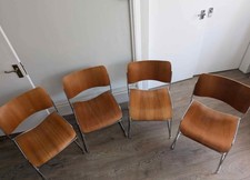 David Rowland 40/4 Mid-Century Modern Bentwood Stackable Chair set of 4
