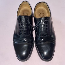 LOAKE Men's Oxford toe cap Shoes Size 8 Black Smart 