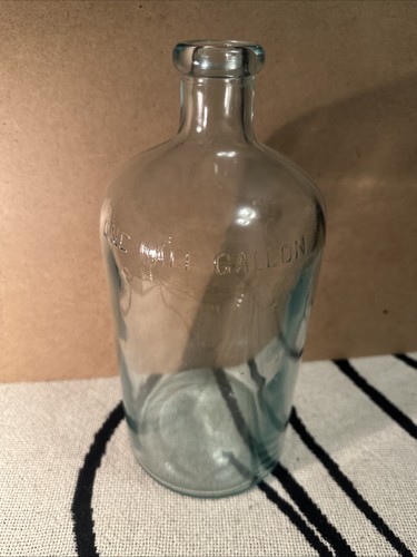Clear blue glass half gallon - blue,