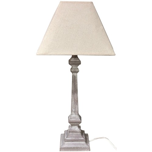 Grey wood table - wood, white