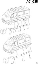 Ford Transit MK3 91-94 STRIP TRIM BODY SIDE MOULDING Part No 1052525 Item 6 drw