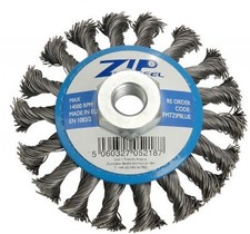 ZIP WHEEL, BLUE, WIRE BRUSH