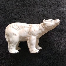 POLAR BEAR - BEAUTIFUL MINIATURE BONE CHINA, STANDING POLAR BEAR FIGURINE