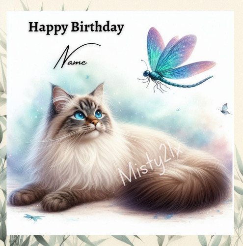 Personalised birman cat - birman,