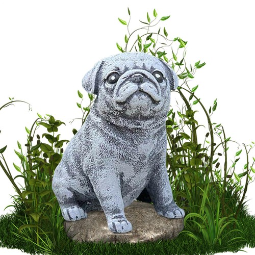 Resin puppy statue pug dog - resin,