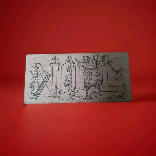 Wooden rubber stamp - wooden,