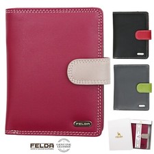 LADIES PURSE WALLET DESIGNER GENUINE LEATHER GIFT BOXED 9 CARD SLOT RFID BLOCK