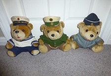 3 GERMAN MILITARY / POLICE BEARS, DEUTSCHE MARINE ETC by LHD.De , 28cm TALL