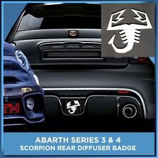 For ABARTH 595 SERIES 3 & 4 | REAR DIFFUSER SCORPION BADGE | MULTIPLE COLOURS