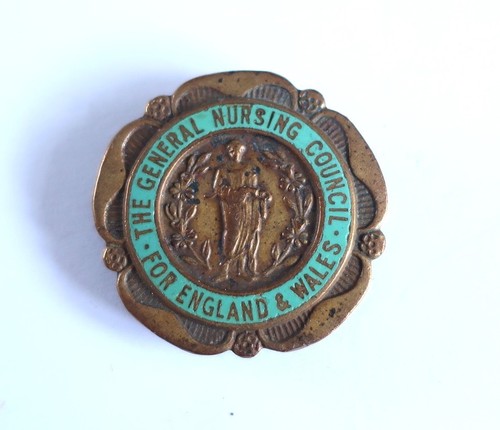 Vintage enamel nursing badge