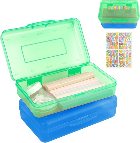 Pencil box pack - 2, plastic
