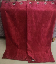 Dunelm Terracotta Chenille Curtains - Fully Lined  - 135cm x 115cm